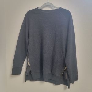Lily & Lottie Zipper Sides Grey Pullover